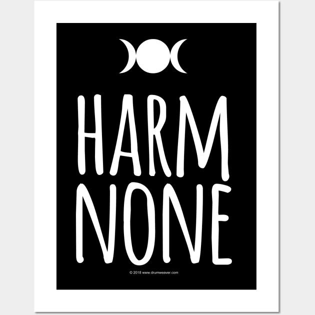 harm none wicca t-shirt Wall Art by drumweaver